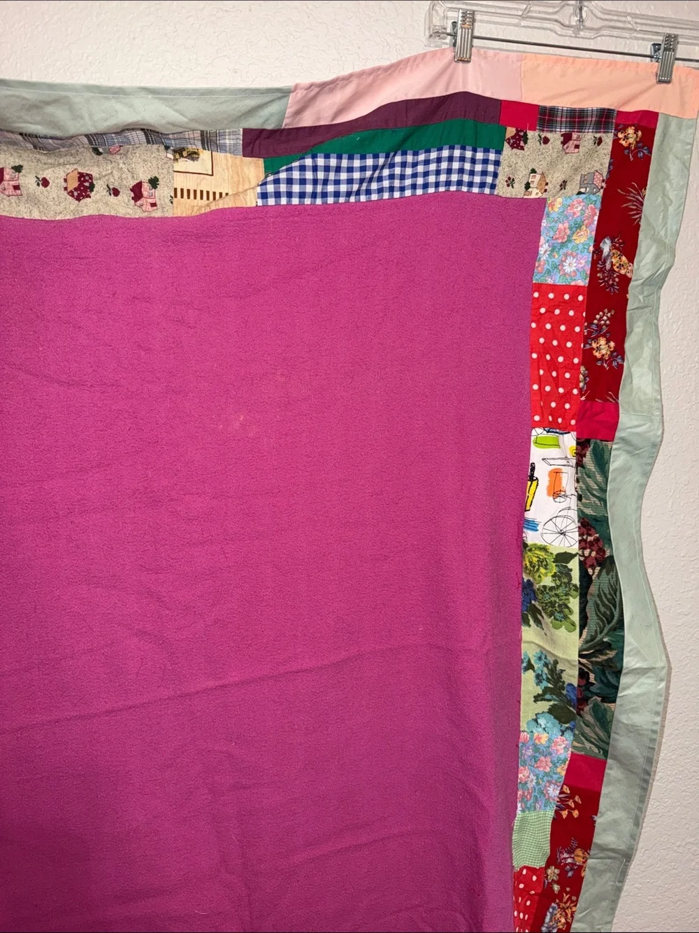 Vintage Patchwork Quilt Colorful Baby Blanket cottagecore granny handmade